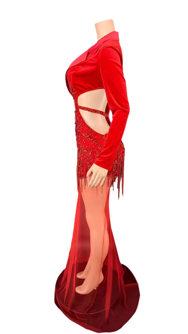 Red crystal Bliss Sexi Dress