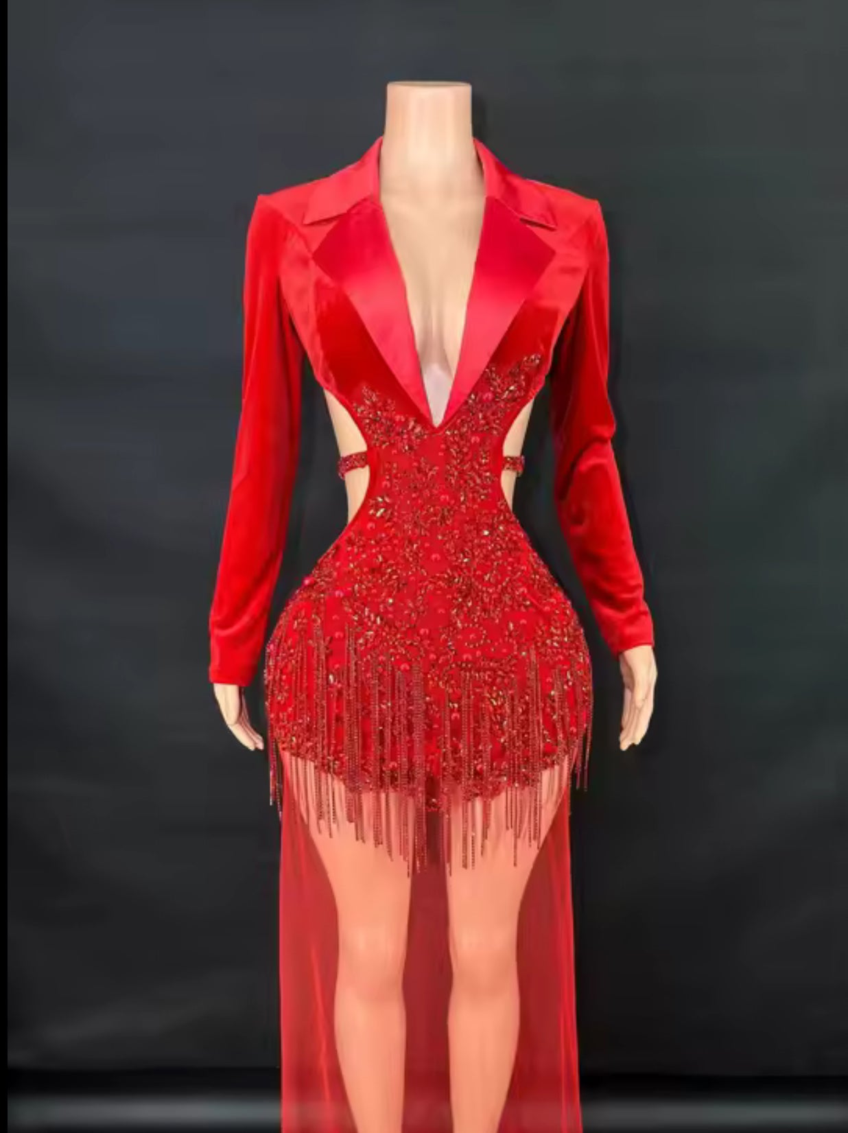 Red crystal Bliss Sexi Dress