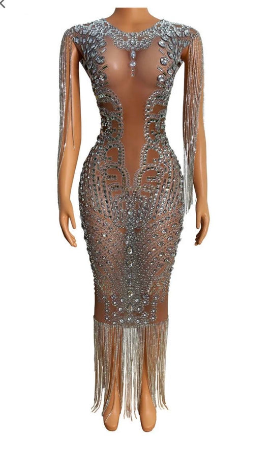 Chic Rhinestone Sexy Drees